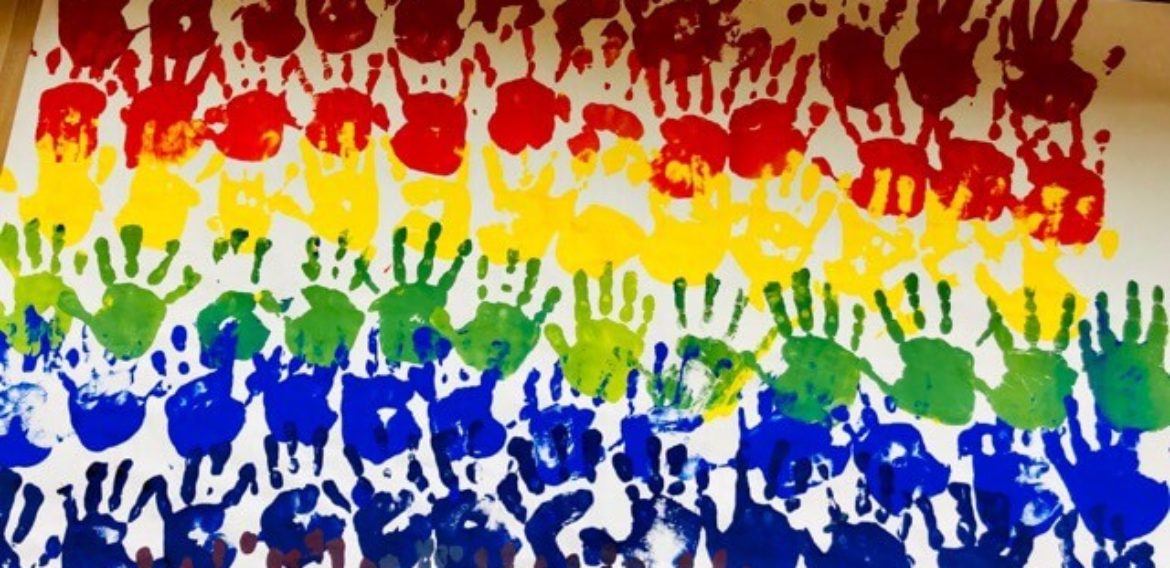 レインボーハンドペインティング 色を混ぜてみよう！/Hand Painting-Rainbow